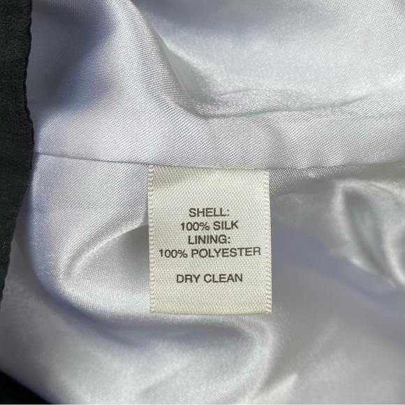 WHBM Black and White Silk Mod Geometric Print Mini Shift Dress Size 2 - Picture 11 of 11